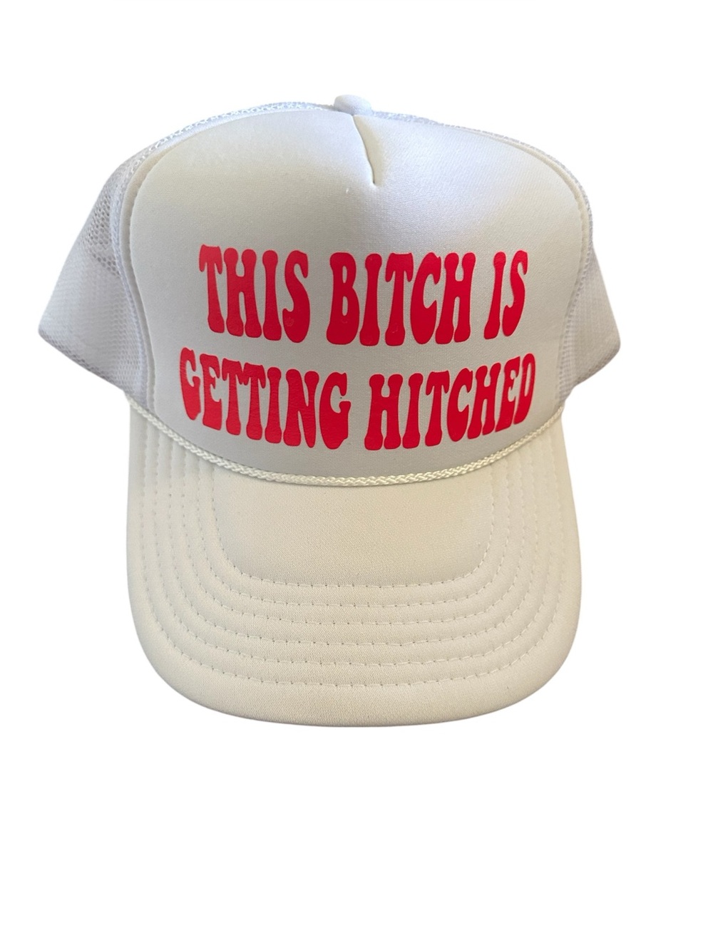 Bachelorette / Bride to Be Trucker Hat - Custom Made -Pink & White